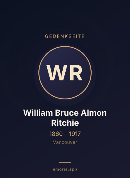 Gedenkportrait von William Bruce Almon Ritchie