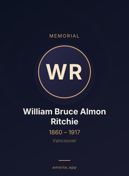 Memorial portrait of William Bruce Almon Ritchie