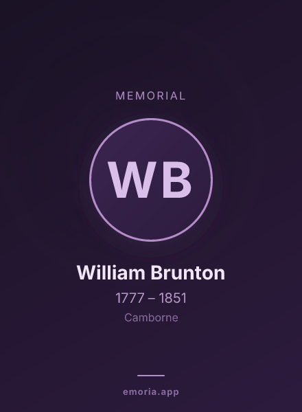 Memorial portrait of William Brunton