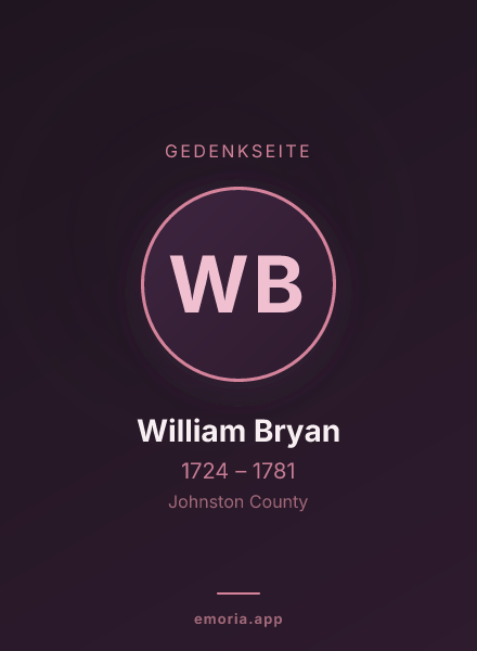 Gedenkportrait von William Bryan