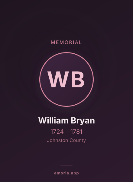 Memorial portrait of William Bryan