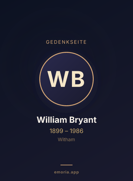 Gedenkportrait von William Bryant