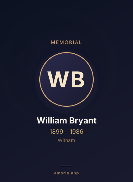 Memorial portrait of William Bryant