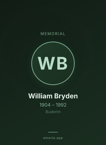 Memorial portrait of William Bryden