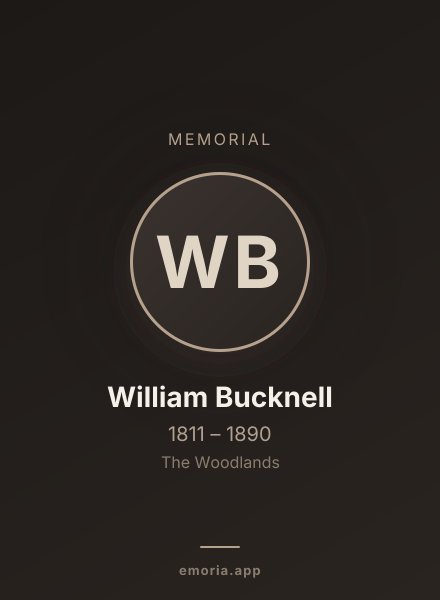 Memorial portrait of William Bucknell