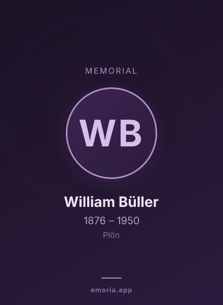 Memorial portrait of William Büller