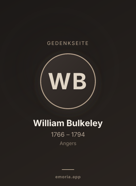 Gedenkportrait von William Bulkeley