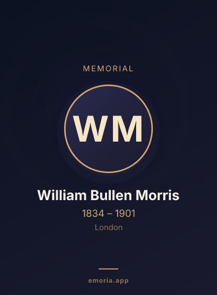 Memorial portrait of William Bullen Morris