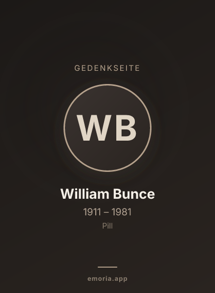 Gedenkportrait von William Bunce