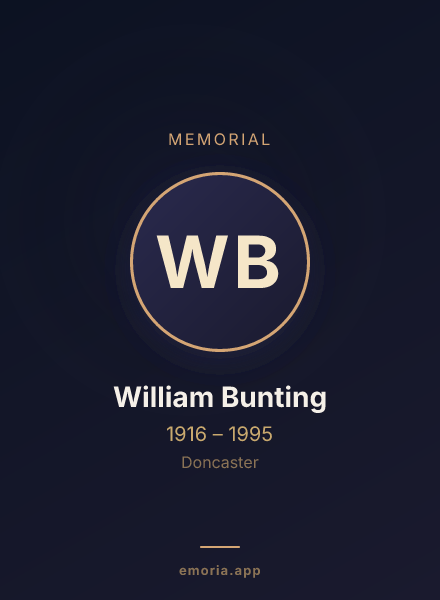 Memorial portrait of William Bunting