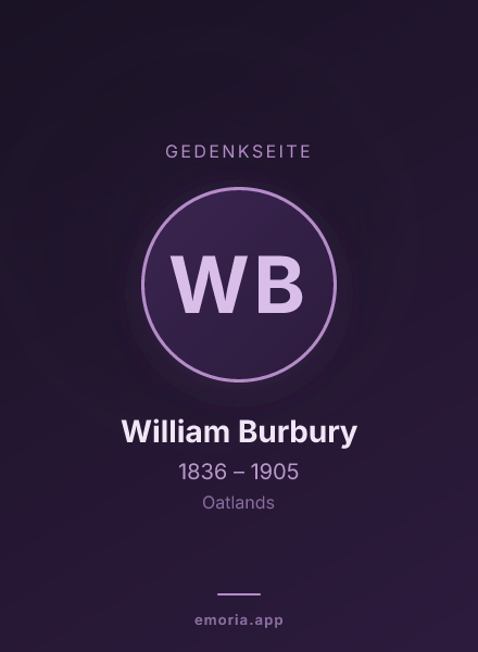 Gedenkportrait von William Burbury