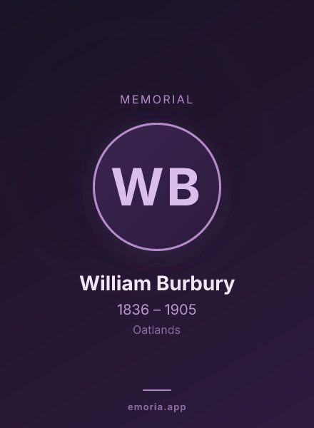 Memorial portrait of William Burbury