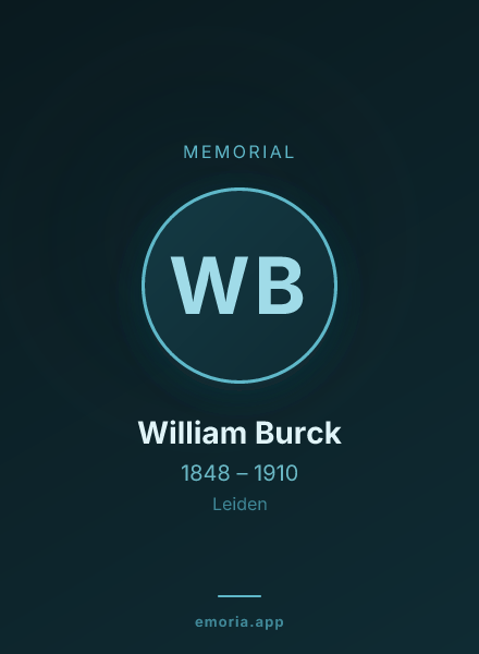 Memorial portrait of William Burck