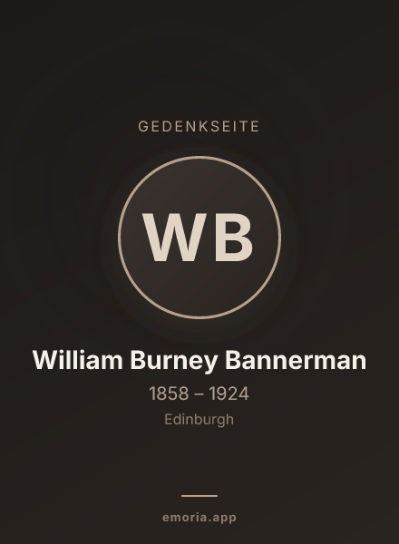 Gedenkportrait von William Burney Bannerman