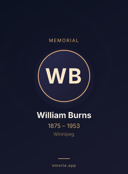 Memorial portrait of William Burns