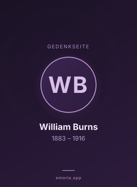 Gedenkportrait von William Burns