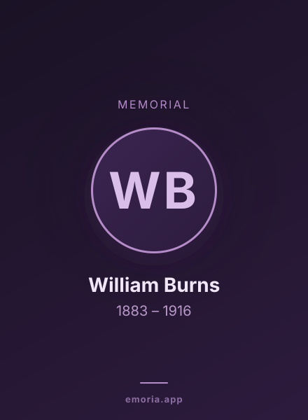 Memorial portrait of William Burns