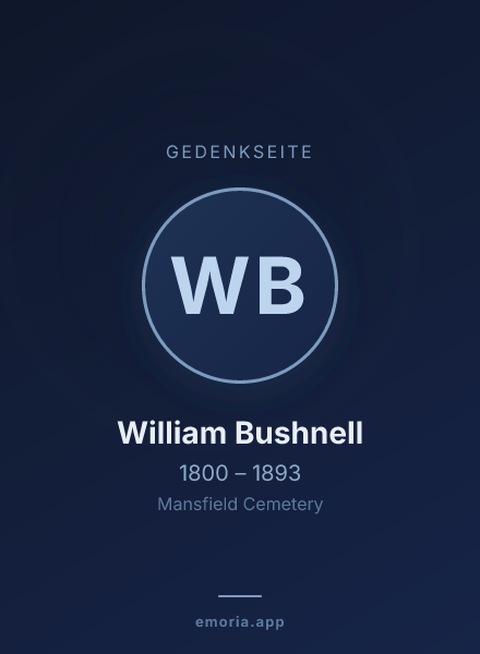 Gedenkportrait von William Bushnell