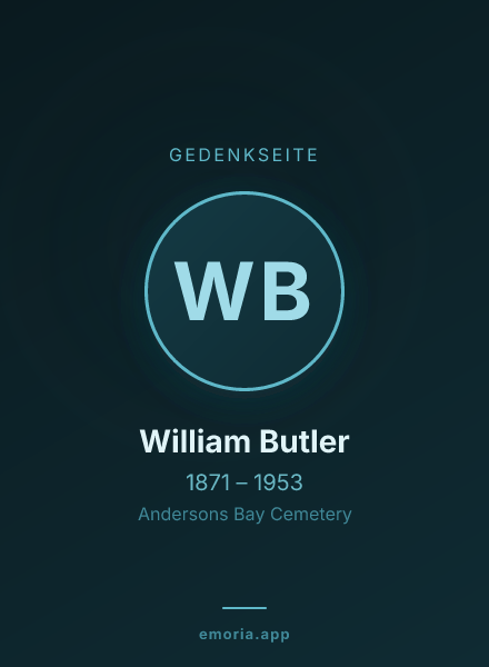 Gedenkportrait von William Butler