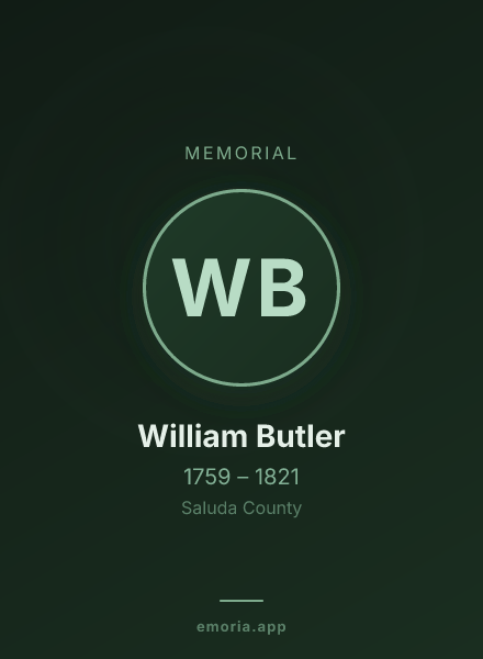 Memorial portrait of William Butler