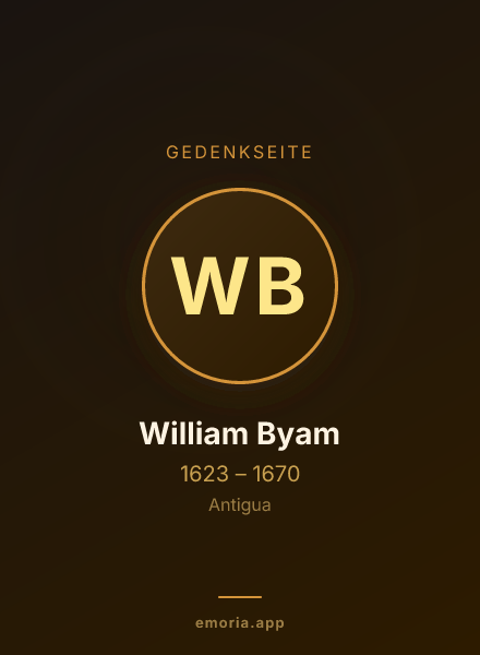 Gedenkportrait von William Byam