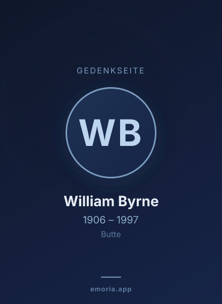 Gedenkportrait von William Byrne
