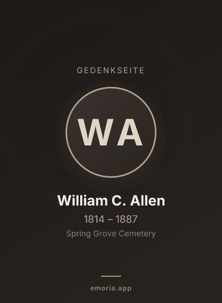 Gedenkportrait von William C. Allen