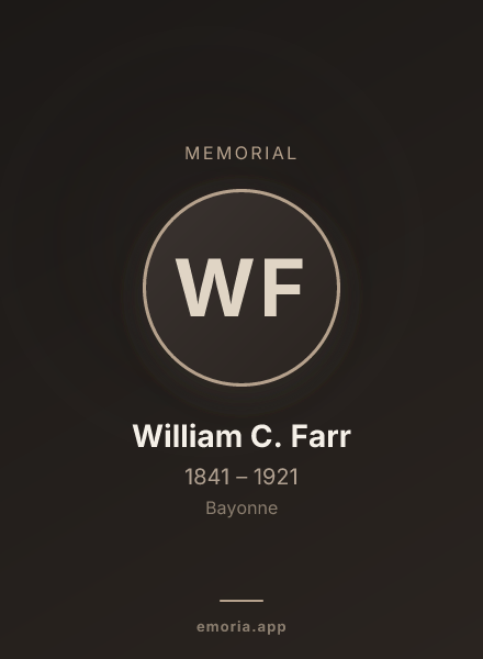 Memorial portrait of William C. Farr