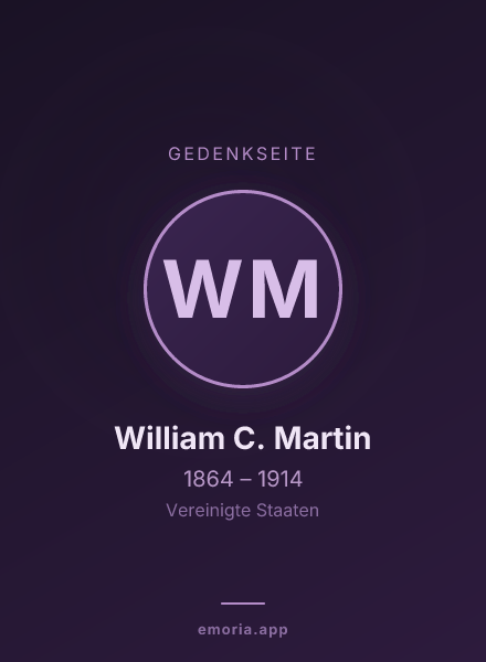 Gedenkportrait von William C. Martin