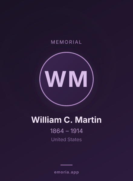 Memorial portrait of William C. Martin