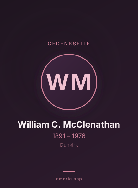 Gedenkportrait von William C. McClenathan