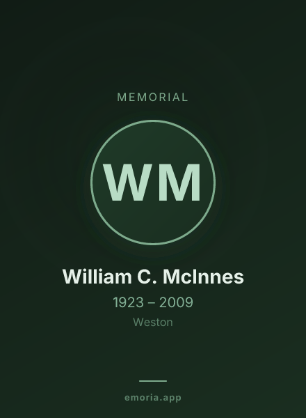 Memorial portrait of William C. McInnes