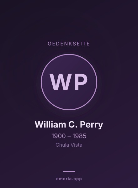 Gedenkportrait von William C. Perry