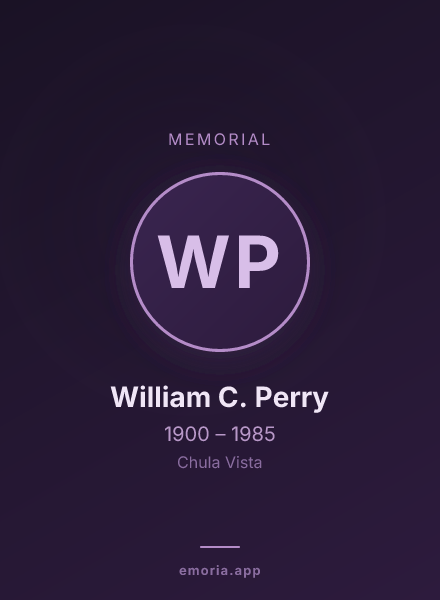 Memorial portrait of William C. Perry