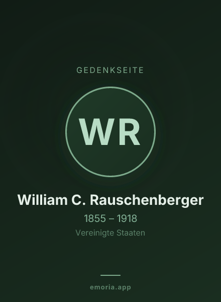 Gedenkportrait von William C. Rauschenberger