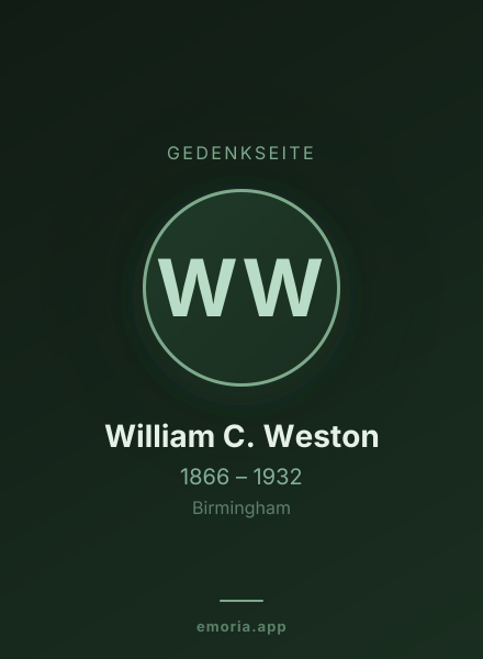 Gedenkportrait von William C. Weston