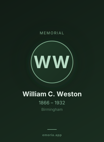 Memorial portrait of William C. Weston