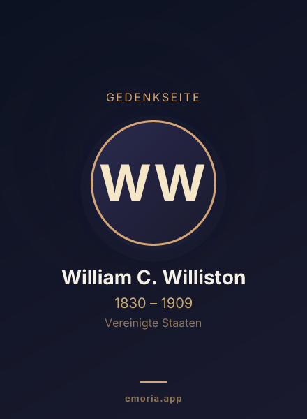 Gedenkportrait von William C. Williston