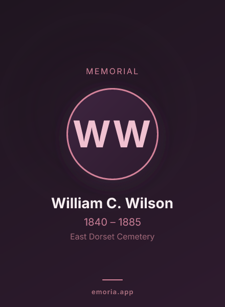Memorial portrait of William C. Wilson