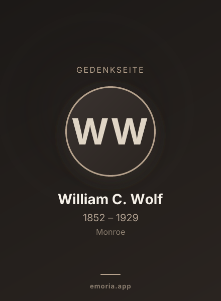 Gedenkportrait von William C. Wolf