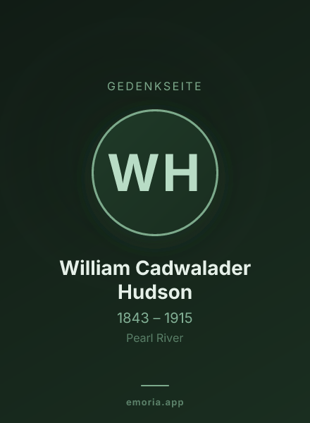 Gedenkportrait von William Cadwalader Hudson