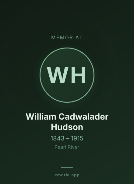 Memorial portrait of William Cadwalader Hudson