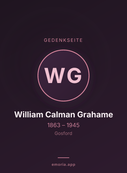 Gedenkportrait von William Calman Grahame