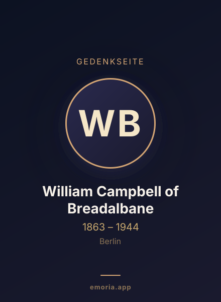 Gedenkportrait von William Campbell of Breadalbane