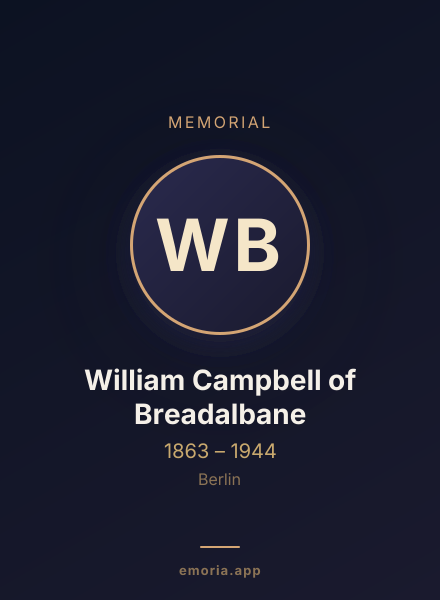 Memorial portrait of William Campbell of Breadalbane