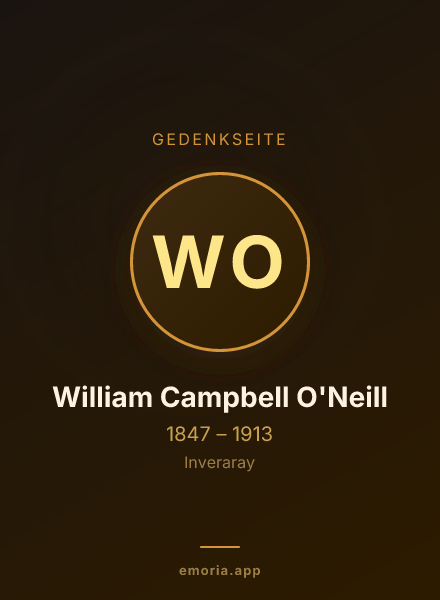 Gedenkportrait von William Campbell O'Neill