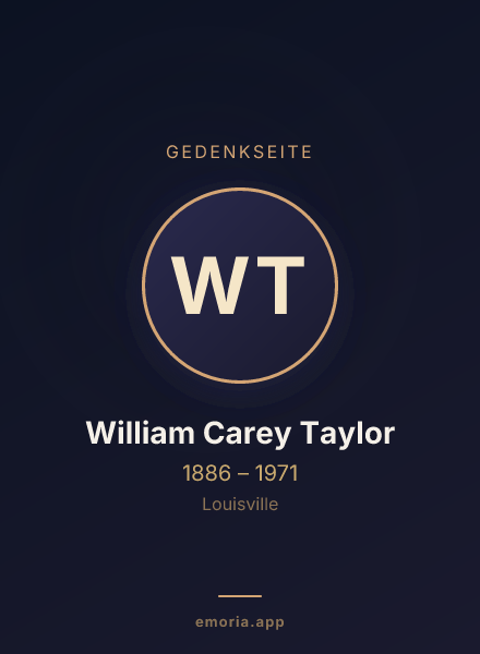 Gedenkportrait von William Carey Taylor