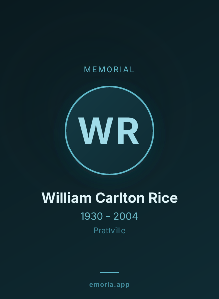 Memorial portrait of William Carlton Rice