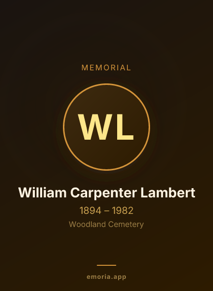 Memorial portrait of William Carpenter Lambert
