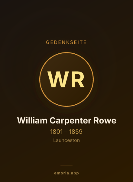 Gedenkportrait von William Carpenter Rowe